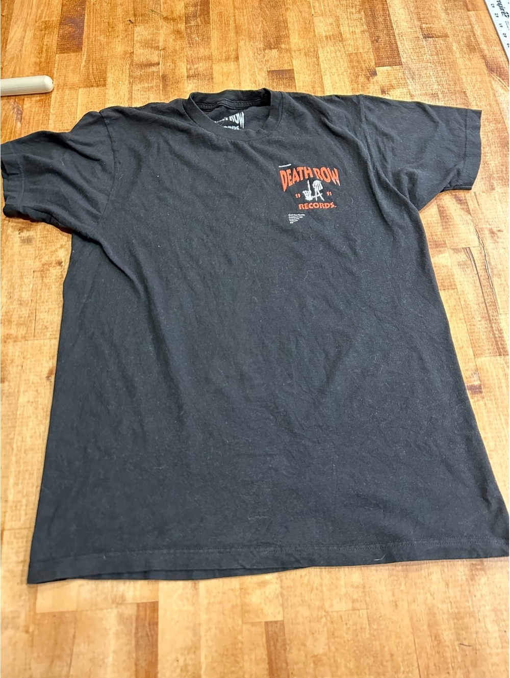 Death Row Records Vintage Style Black Graphic T-Shirt Large